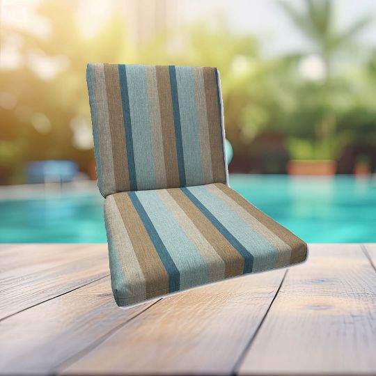 Sunbrella Gateway Mist Universal Patio Chair Cushion With Ties