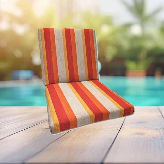 Sunbrella Gateway Tamale Universal Patio Chair Cushion With Ties