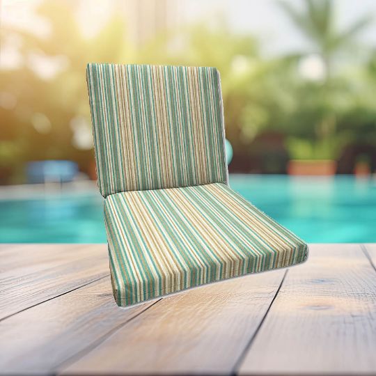 Sunbrella Gavin Mist Universal Patio Chair Cushion With Ties