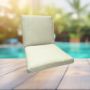 Sunbrella Linen Natural Universal Patio Chair Cushion With Ties