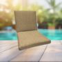 Sunbrella Linen Sesame Universal Patio Chair Cushion With Ties