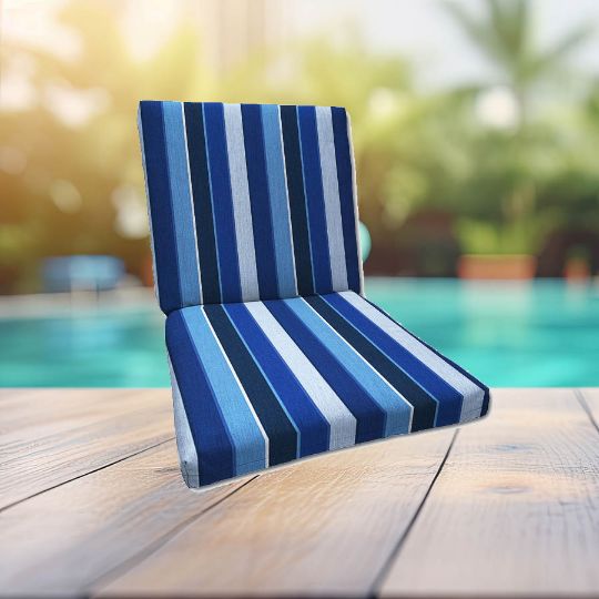 Sunbrella Milano Cobalt Universal Patio Chair Cushion With Ties