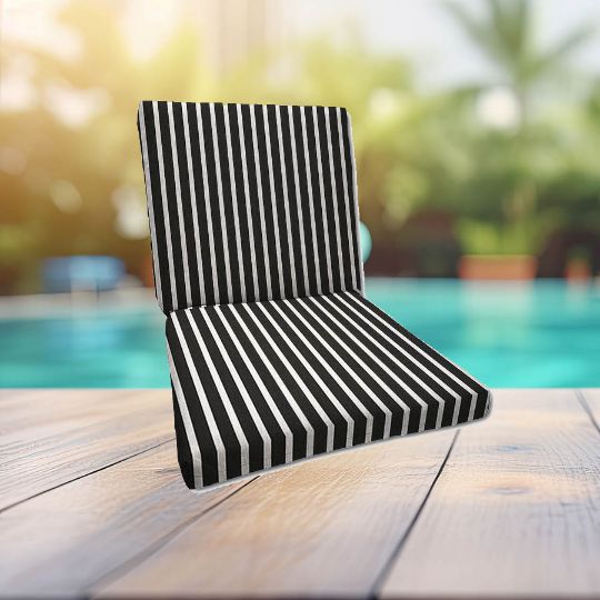 Sunbrella Shore Classic Universal Patio Chair Cushion With Ties