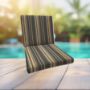 Sunbrella Stanton Greystone Universal Patio Chair Cushion With Ties