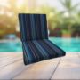 Sunbrella Stanton Lagoon Universal Patio Chair Cushion With Ties