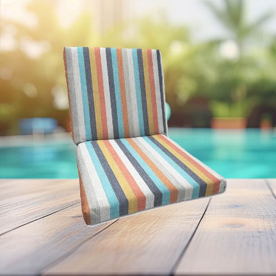 Sunbrella Surround Sunrise Universal Patio Chair Cushion With Ties