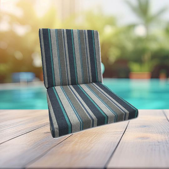 Sunbrella Trusted Coast Universal Patio Chair Cushion With Ties