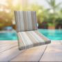 Sunbrella Trusted Fog Universal Patio Chair Cushion With Ties