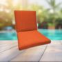 Sunbrella Spectrum Cayenne Universal Patio Chair Cushion With Ties
