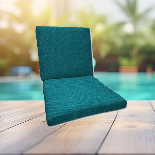  Spectrum Peacock Universal Patio Chair Cushions with Ties