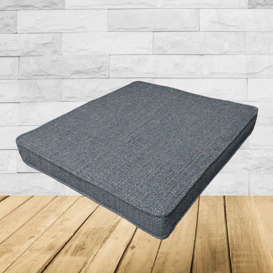 Sunbrella Linville Indigo Outdoor Patio Dining Chair Seat Cushions – Durable & Stylish Patio Comfort