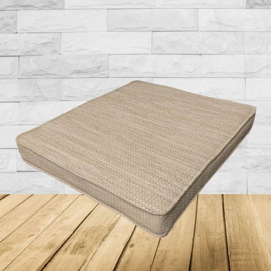 Sunbrella Charmer Limestone Outdoor Patio Dining Chair Seat Cushions – Durable & Stylish Patio Comfort