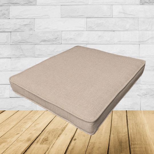 Sunbrella Nuance Dove Outdoor Patio Dining Chair Seat Cushions – Durable & Stylish Patio Comfort