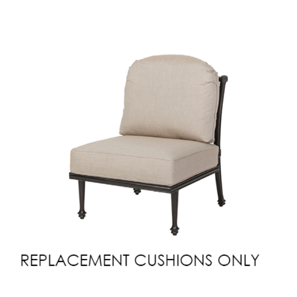 Gensun Grand Terrace Armless Chair Replacement Cushions
