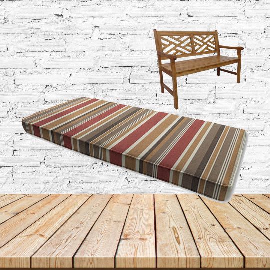 Sunbrella Brannon Redwood Outdoor Bench Cushion