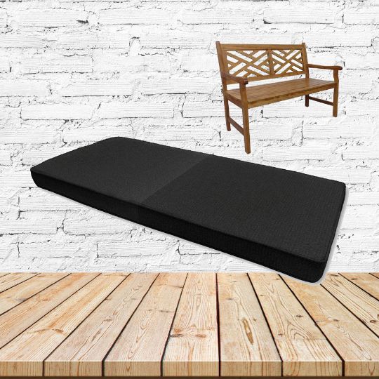 Canvas Black Outdoor Bench cushion Or Swing Cushion