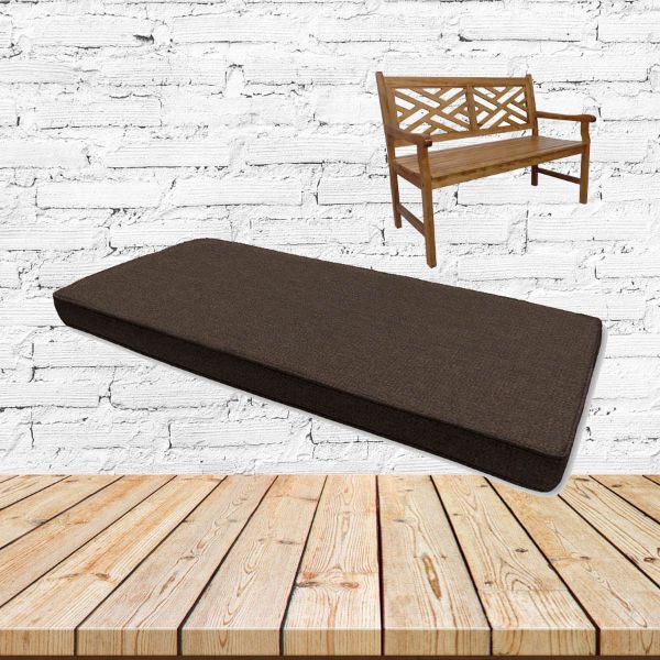 Sunbrella Canvas Java Custom Outdoor Bench Cushions