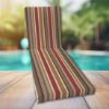 Classic Universal Chaise Lounge Cushions | Sunbrella Brannon Redwood Fabric | 3 Sizes