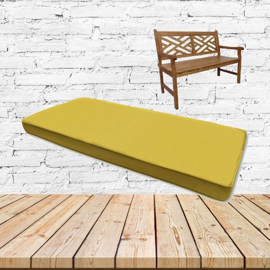 Sunbrella Canvas Sunflower Outdoor Bench Cushion