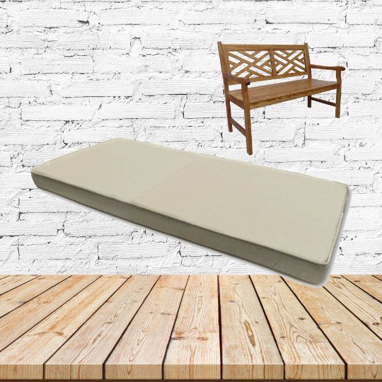 Sunbrella Canvas Vellum Outdoor Bench Cushion