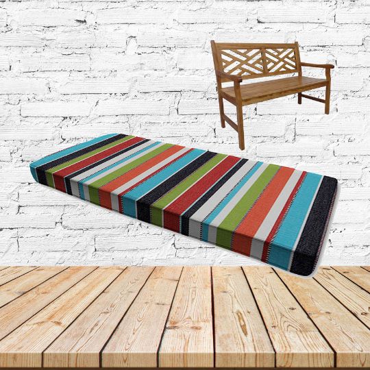 Sunbrella Carousel Confetti Outdoor Bench Cushions