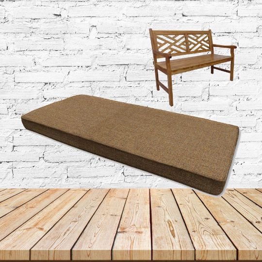 Sunbrella Cast Teak Outdoor Bench Cushion