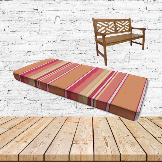 Sunbrella Dolce Mango Outdoor Bench Cushions