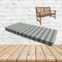 Sunbrella Sail Away Aloe Outdoor Bench Cushions