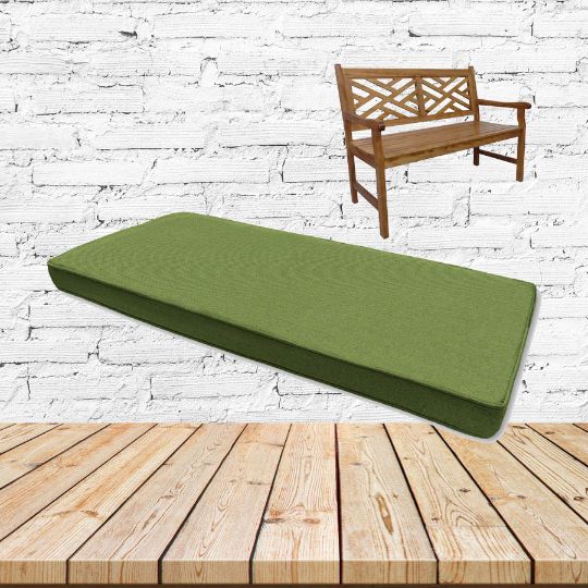 Sunbrella Spectrum Cilantro Outdoor Bench Cushion