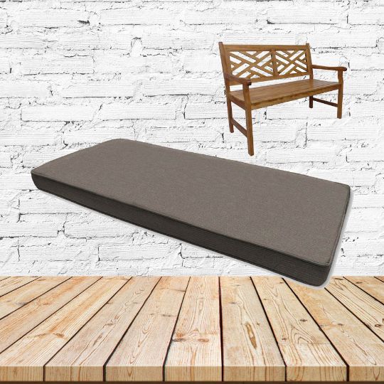 Sunbrella Spectrum Graphite Outdoor Bench Cushion