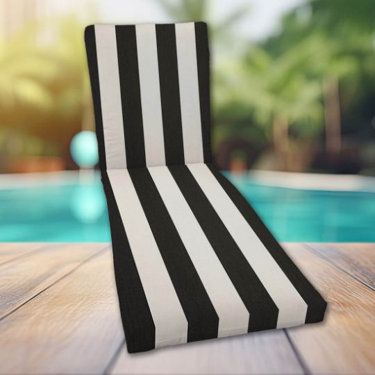 Classic Universal Chaise Lounge Cushions | Sunbrella Cabana Classic Fabric | 3 Sizes