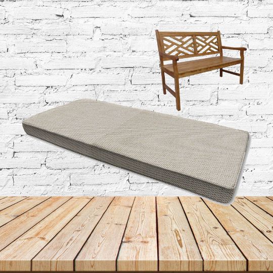 Blend Linen Sunbrella Fabric Patio Dining Chair Seat Cushion