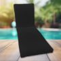 Classic Universal Chaise Lounge Cushions | Sunbrella Canvas Black Fabric | 3 Sizes