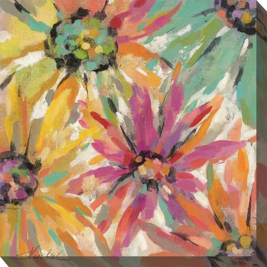 Perkey Petals  - 24" x 24" Outdoor Canvas Wall Art | Weatherproof & UV-Resistant