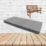 Chartres Gull Sunbrella Fabric Patio Dining Chair Seat Cushion