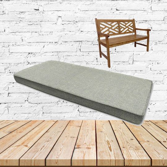 Chartres Mist Sunbrella Fabric Patio Dining Chair Seat Cushion