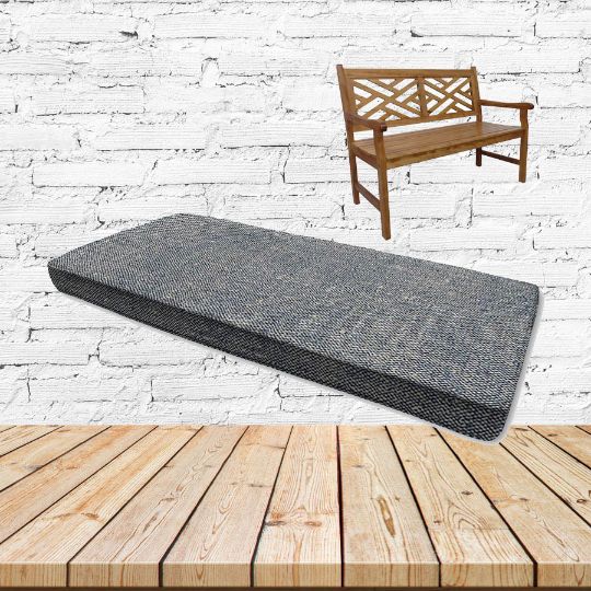 Chartres Storm Sunbrella Fabric Patio Dining Chair Seat Cushion