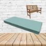 Dupione Celeste Sunbrella Fabric Patio Dining Chair Seat Cushion