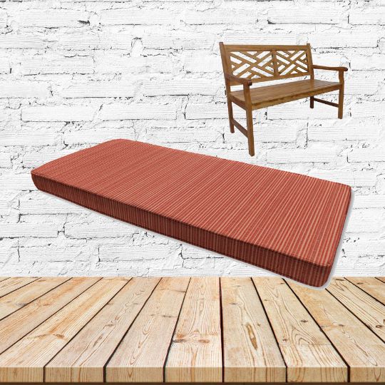Dupione Papaya Sunbrella Fabric Patio Dining Chair Seat Cushion