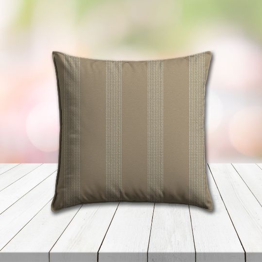 Sunbrella Caper Camel Outdoor Pillow | Custom Patio Pillows in Sunbrella Fabrics