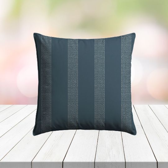 Sunbrella Caper Slate Outdoor Pillow | Custom Patio Pillows in Sunbrella Fabrics
