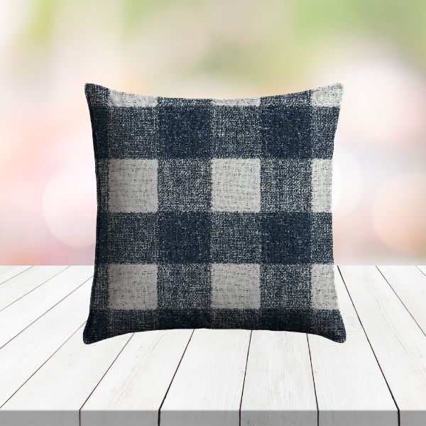 Sunbrella Outdoor Pillows – Preso Indigo | Durable & Stylish Patio Cushions