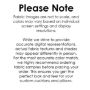 Please note fabric images