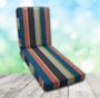 Boxed Chaise Lounge Cushions – Custom Sizes in Sunbrella Beaming Fiesta