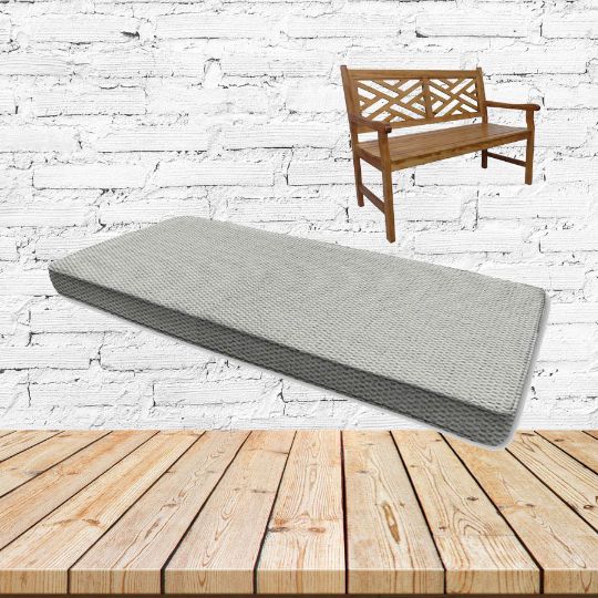 Pique Cloud Sunbrella Fabric Patio Dining Chair Seat Cushion