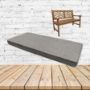 Tailored Fog Sunbrella Fabric Patio Dining Chair Seat Cushion