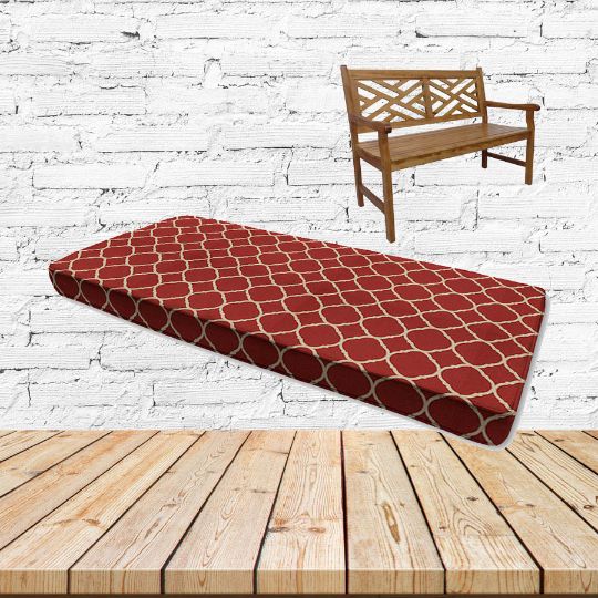 Accord II Crimson Sunbrella Fabric Patio Dining Chair Seat Cushion