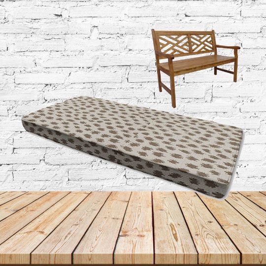 Agra Pebble Sunbrella Fabric Patio Dining Chair Seat Cushion