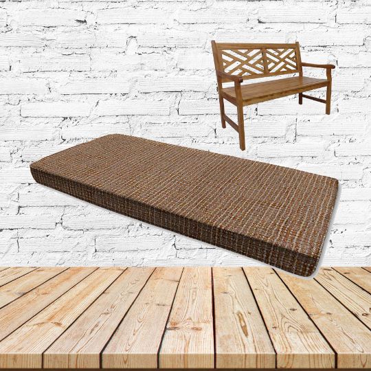 Cassava Copper Sunbrella Fabric Patio Dining Chair Seat Cushion