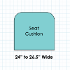 Custom boxed contoured seat cushion designed for wicker patio chairs**, crafted with **Sunbrella® fabrics** for superior **fade resistance and durability**. Provides a **perfect fit, lasting comfort, and weather-resistant performance for outdoor dining and lounging